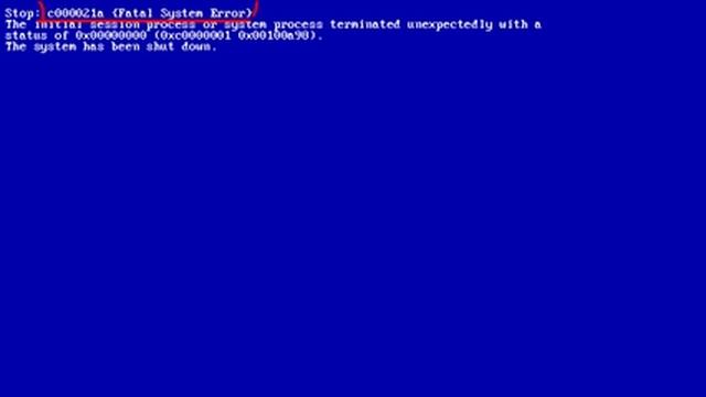 How To Fix Blue Screen Of Death Stop Error C000021a
