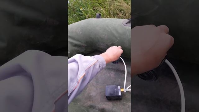 Насос для лодки ПВХ, своими руками. Долгожданное испытание в полевых условиях. смотреть онлайн