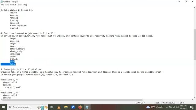 GitLab CI Jobs and Stages in GitLab CI | GitLab CI CD Tutorial | Script parameter in GitLab CI смотреть онлайн