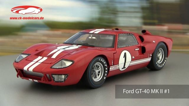 ck-modelcars-video: Ford GT 40 MK II #1 Winner 12h Sebring 1966 Miles, Ruby, ShelbyCollectibles смотреть онлайн