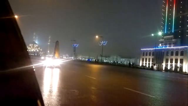 Грозный СИТИ в ночное время смотреть онлайн