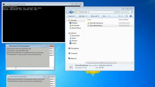 Java Chat Client/Server show off смотреть онлайн