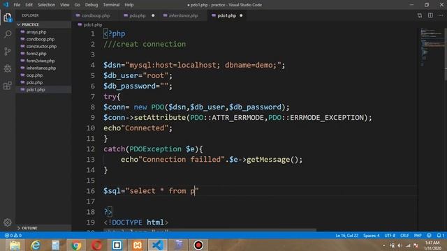 How to Connect DB with PDO and fetch data in a table смотреть онлайн