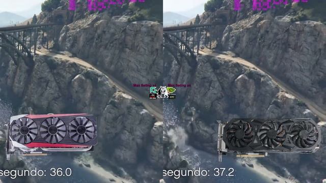 R9 390 Strix DirectCU III Vs GTX 970 G1 Gaming "X4 GTA5 " смотреть онлайн