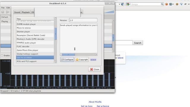 Last.FM scrobbler setup in DeaDBeeF music player смотреть онлайн