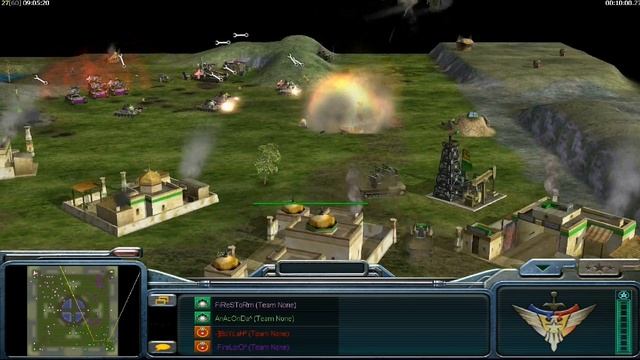 Zero Hour FFA Tournament Logica Boycah Firelord Anaconda Command and Conquer Generals смотреть онлайн