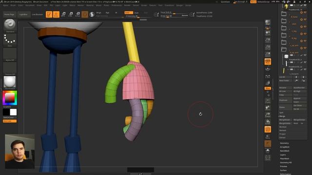 ZBrush - merge-split смотреть онлайн