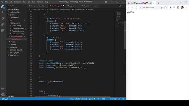 Build your own Quiz App using React JS | Create your app from scratch | React JS смотреть онлайн