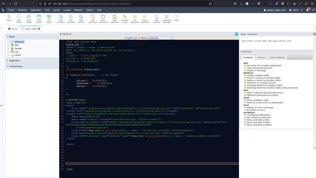 Scriptcase - Sidebar menu with user area смотреть онлайн