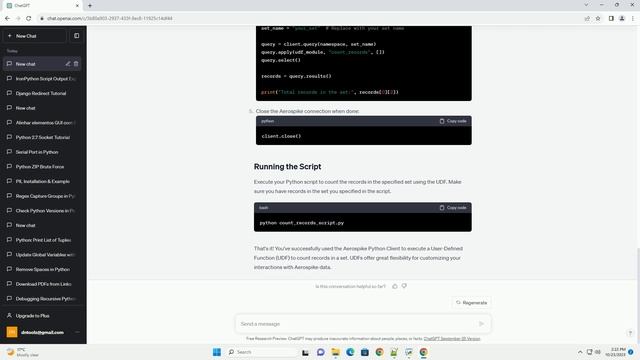 Aerospike Python Client UDF module to count records Cannot register module смотреть онлайн