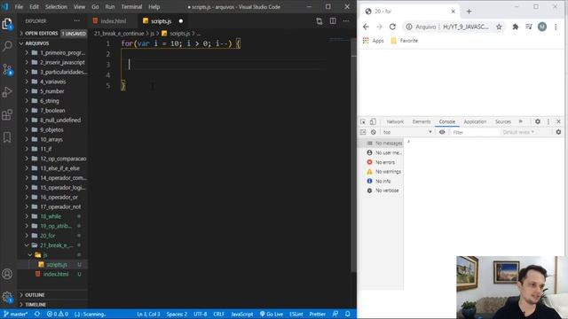Curso JavaScript #22 - break e continue смотреть онлайн