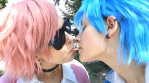 【cosplay】 Yarichin☆Bitch Club (Tamura and Yuri)