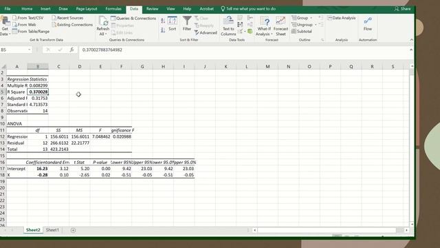 Excel R square interpration смотреть онлайн