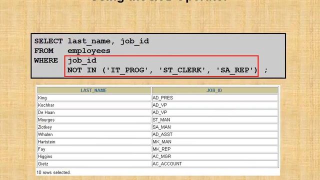 OCP Tutz || SQL part-1 Les 2 ||Restricting and Sorting Data смотреть онлайн