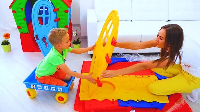 Vlad and Nikita Pretend Play with Playhouse for kids смотреть онлайн