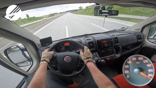 Fiat Ducato 150 Multijet TOP SPEED DRIVE ON GERMAN AUTOBAHN ? смотреть онлайн