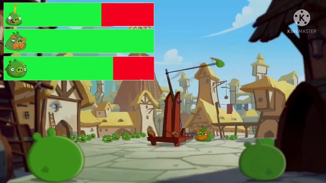 Angry Birds Toons King Pig and Minions Pig Tooth Hurts Scene With Healthbars (Christmas Eve Special смотреть онлайн