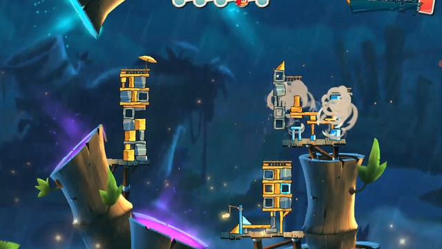 Angry Birds 2. приключение синей тройцы ! баблс вытолкнул босса куда подальше !