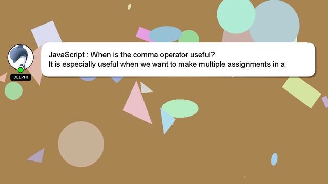 JavaScript : When is the comma operator useful? смотреть онлайн