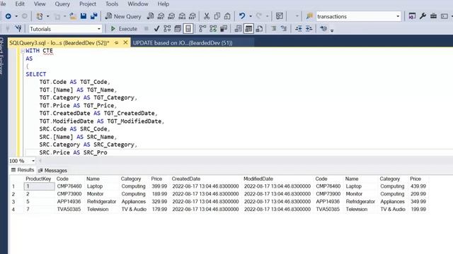 SQL Tutorial - How to update data using joins in SQL смотреть онлайн