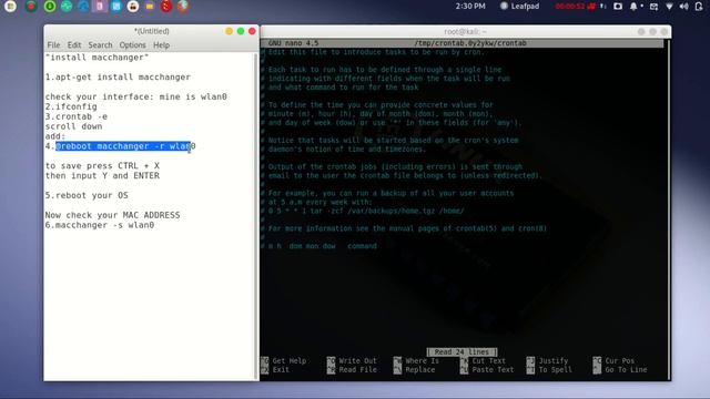 Change MAC ADDRESS at reboot automatically in Kali linux | macchanger | Linux смотреть онлайн