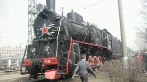 Паровоз на ходу