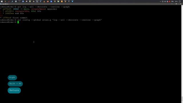 Результат изменений | Граф изменений | Git на Ubuntu 21.04 смотреть онлайн