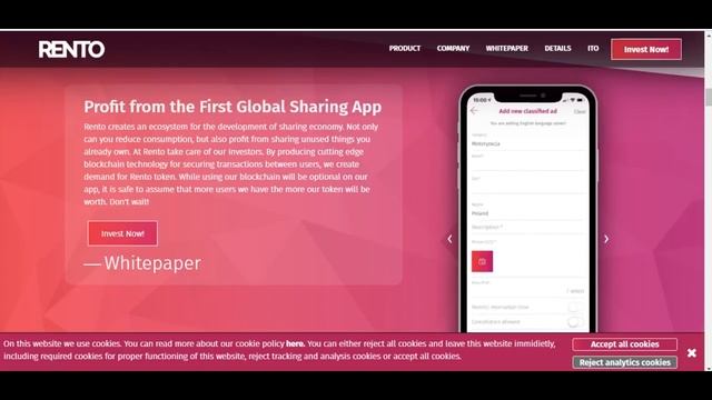 Rento обзор ICO | глобальная платформа обмена для предприятий и частных лиц смотреть онлайн