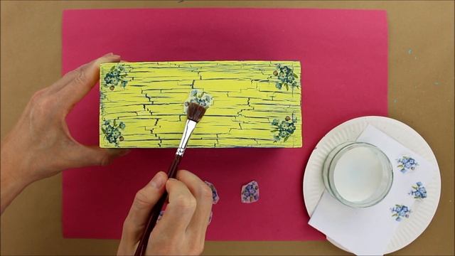 How to make a decoupage box - Painted box - Decoupage wooden box - Decoupage for beginners