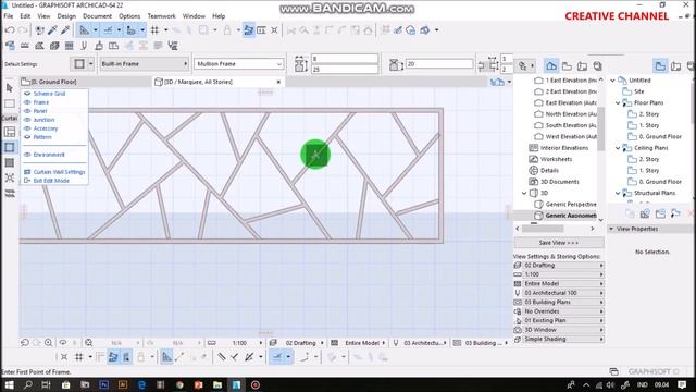 Tutorial Archicad 22 Make Custom curtain wall panel смотреть онлайн