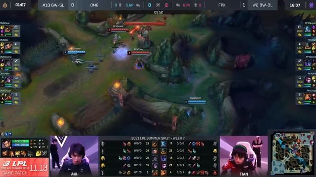 FPX vs OMG Highlights ALL GAMES LPL Summer Season 2021 W7D3 FunPlus Phoenix vs Oh My God by Onivia смотреть онлайн