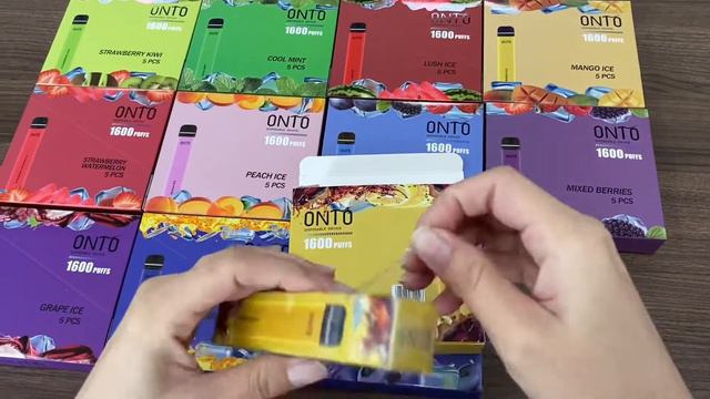 Onto 1600 puffs disposable vape unboxing video! смотреть онлайн