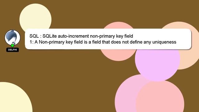 SQL : SQLite auto-increment non-primary key field смотреть онлайн