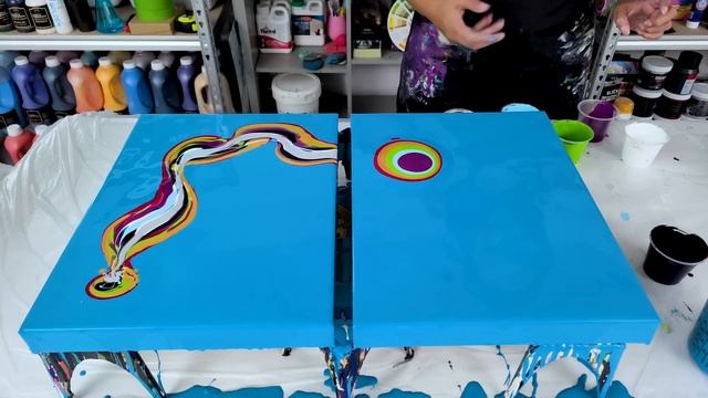 Two Different Designs with the Same Technique! - Abstract Painting - Acrylic Pouring смотреть онлайн