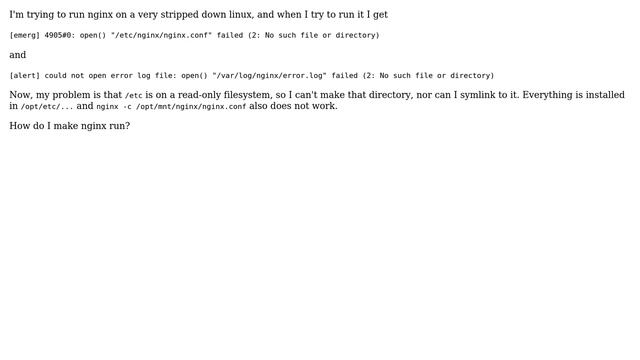 Unix & Linux: Nginx open() "/etc/nginx/nginx.conf" failed смотреть онлайн
