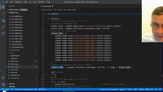 Pygame 2 Animated sprites смотреть онлайн