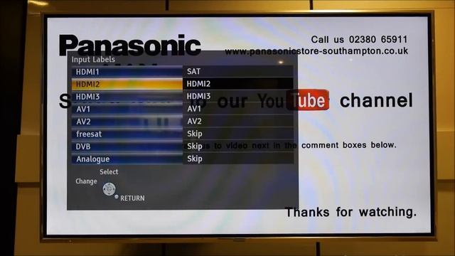 Panasonic Viera Naming & Disabling Input/AV Labels смотреть онлайн