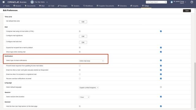5.1.2 - Changing Your Preferences || Oracle ACONEX Complete Course смотреть онлайн