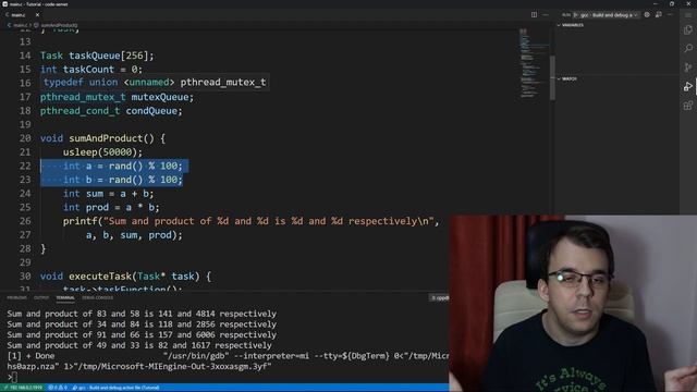 Thread Pools with function pointers in C смотреть онлайн