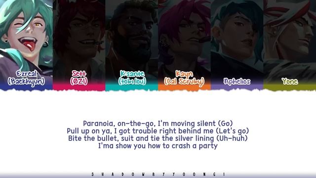 HEARTSTEEL 'PARANOIA' Ft. BAEKHYUN, Tobi Lou, ØZI, And Cal Scruby Lyrics | ShadowByYoongi