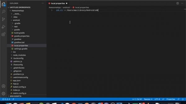 [SOLVED] Fix sdk location not found error on react native