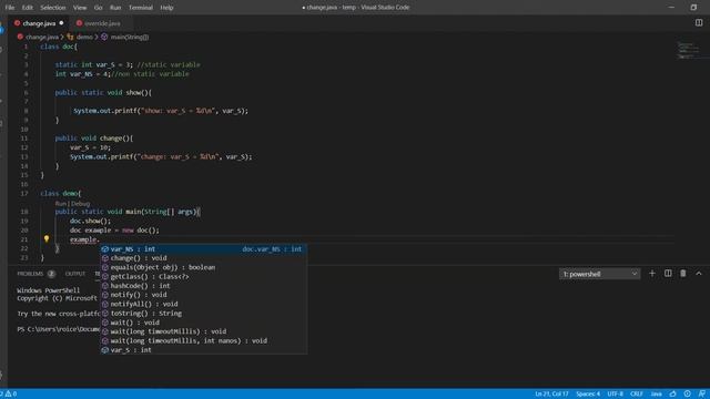 static and non-static methods in Java смотреть онлайн