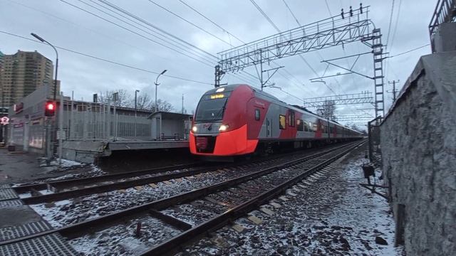 электропоезд эс2г Выборг - Санкт-Петербург ст. удельная смотреть онлайн