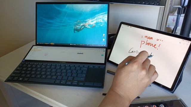 Asus Pen Stylus - writing on Asus Zenbook Duo (UX482) - compared to Samsung Galaxy sPen смотреть онлайн