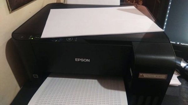 Epson L3150 - Print Speed Test. 4 seconds to print a whole page!!!
