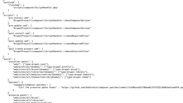 Drupal: Composer.json deletes dir even with preserve path смотреть онлайн