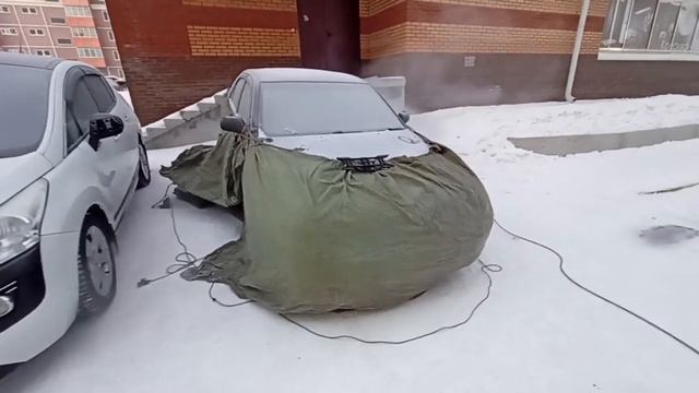 Отогрев автомобиля тепловой пушкой. 8953-846-97-37 смотреть онлайн