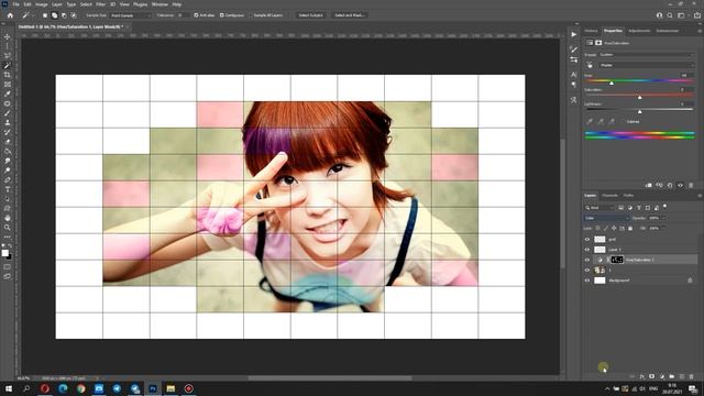 Photoshop Tutorial: Color-Grid, Mosaics Effect| Эффект Мозаики, Цветная сетка на фото смотреть онлайн