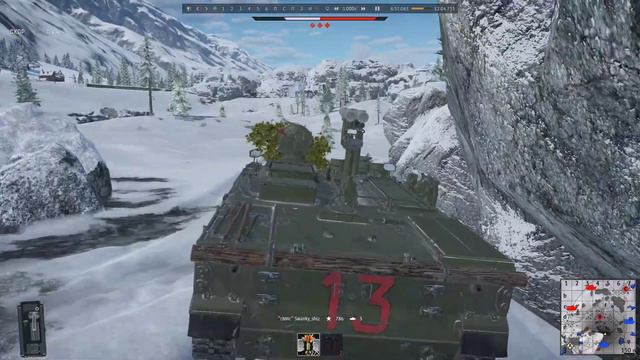 #4 WarThunder РБ Танки. Карта Ледяной перевал. Хризантема-С без ТПВ. 3fr смотреть онлайн