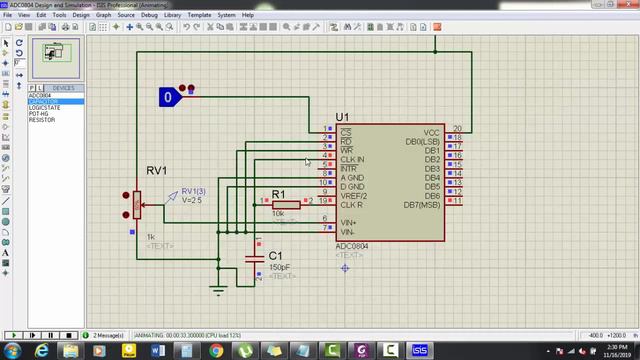 ADC0804 Tutorial Simulation using Proteus Part 2 смотреть онлайн